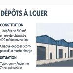 Entrepôt 600m² et 400m² mezzanine à louer  zone Yopougon  | Dealito.ci