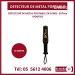 DÉTECTEUR DE MÉTAUX PORTABLE ZK-D100S DE ZKTECO | Dealito.ci